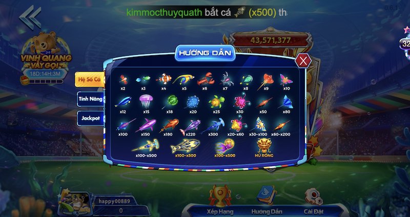 Số lượng sinh vật biển đa dạng và phong phú